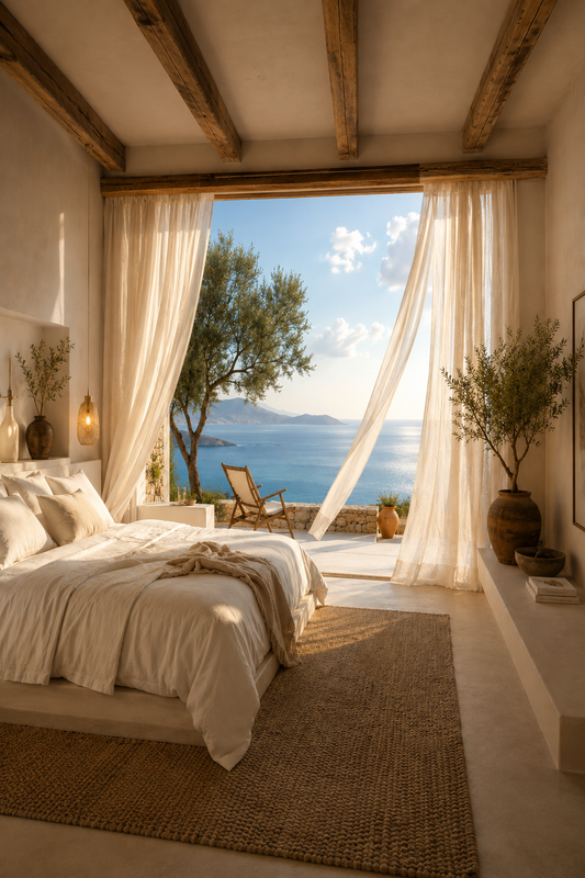 Illustrated poster of Chalkidiki's coastline and natural landscape, 5″×7″ size.