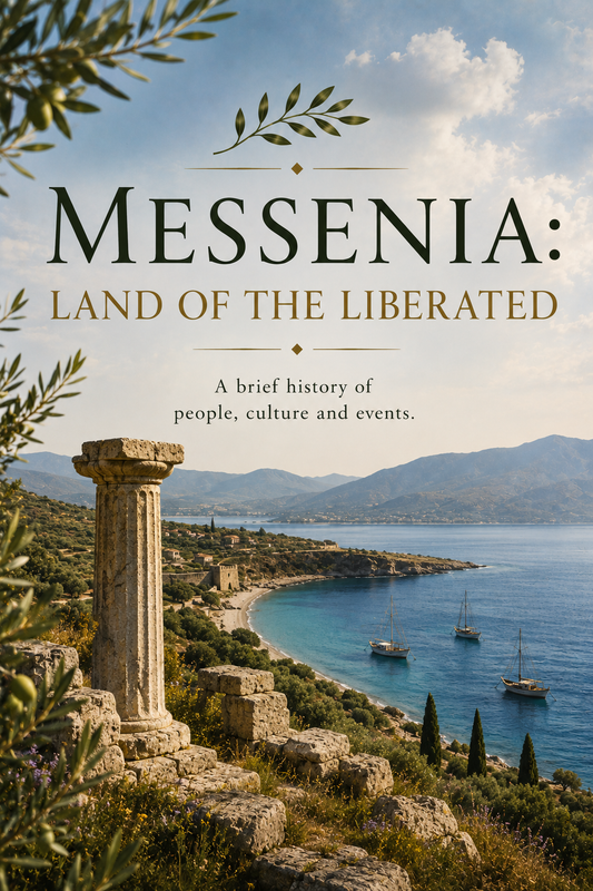 Cover art for the eBook “Messenia: Land of the Liberated”.