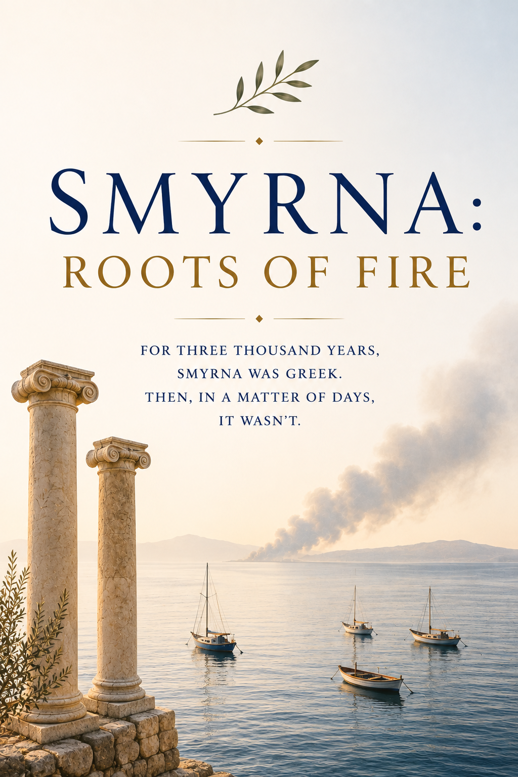 Cover art for the eBook “Smyrna: Roots of Fire”.