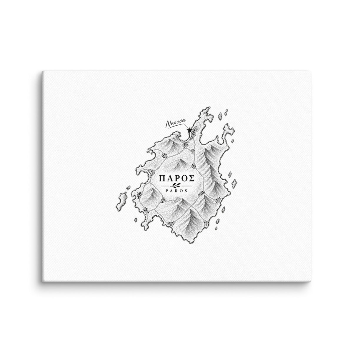 Canvas wall art portraying the town of Naousa, Greece, 11″×14″ size.