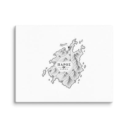 Canvas wall art portraying the town of Naousa, Greece, 11″×14″ size.