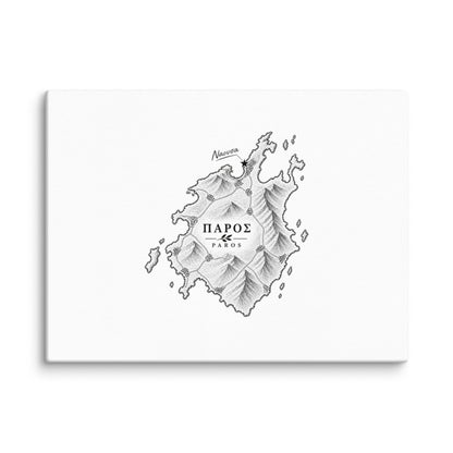 Canvas wall art portraying the town of Naousa, Greece, 12″×16″ size.