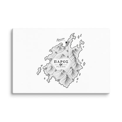 Canvas wall art portraying the town of Naousa, Greece, 12″×18″ size.