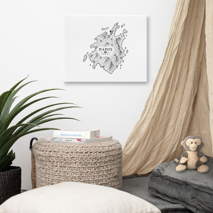 Canvas wall art portraying the town of Naousa, Greece — additional product photo.