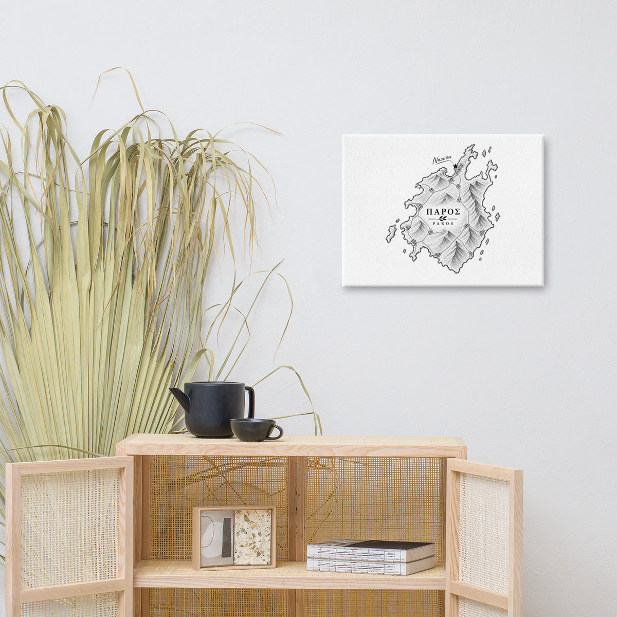 Canvas wall art portraying the town of Naousa, Greece — additional product photo.