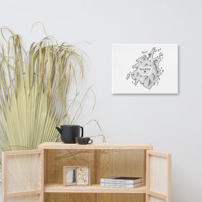 Canvas wall art portraying the town of Naousa, Greece — additional product photo.