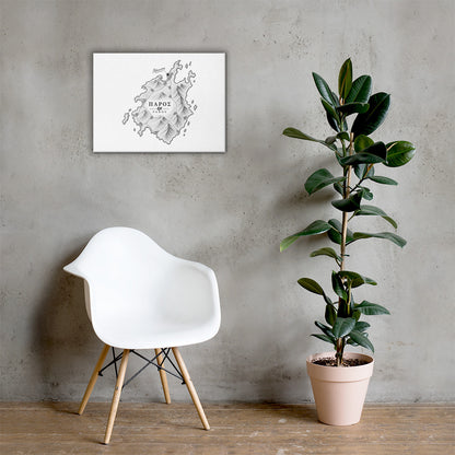 Canvas wall art portraying the town of Naousa, Greece — additional product photo.