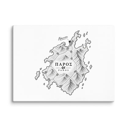 Canvas wall art portraying the town of Naousa, Greece, 18″×24″ size.