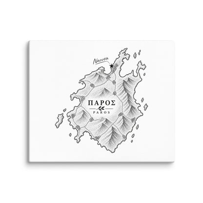 Canvas wall art portraying the town of Naousa, Greece, 20″×24″ size.