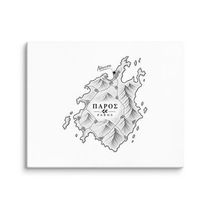 Canvas wall art portraying the town of Naousa, Greece, 24″×30″ size.