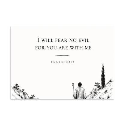 Scripture poster featuring Psalm 23:4, 11.69″×16.54″ size.