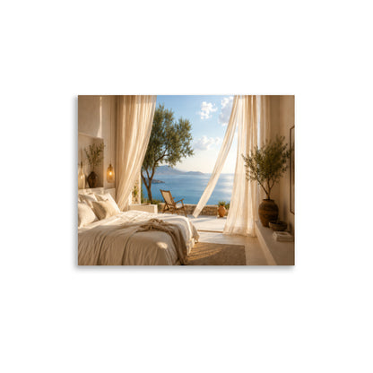 Illustrated poster of Chalkidiki's coastline and natural landscape, 11″×14″ size.