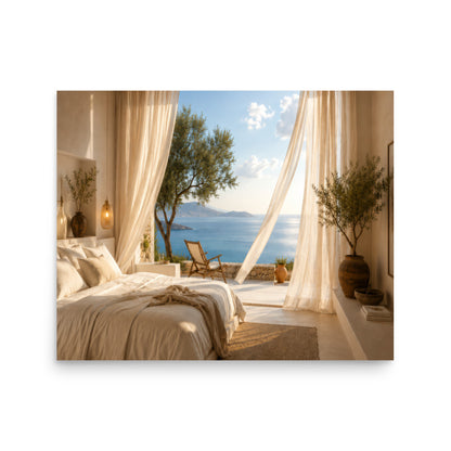 Illustrated poster of Chalkidiki's coastline and natural landscape, 16″×20″ size.