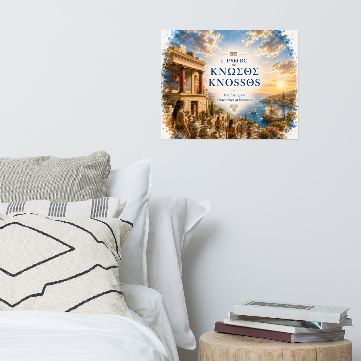Illustrated poster interpreting ancient Knossos and Bronze Age Crete — additional product photo.
