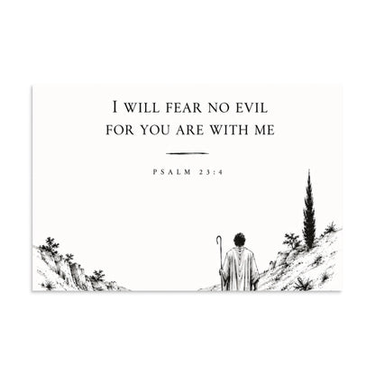 Scripture poster featuring Psalm 23:4, 16″×24″ size.