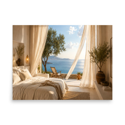 Illustrated poster of Chalkidiki's coastline and natural landscape — additional product photo.