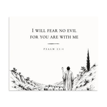 Scripture poster featuring Psalm 23:4, 20″×24″ size.