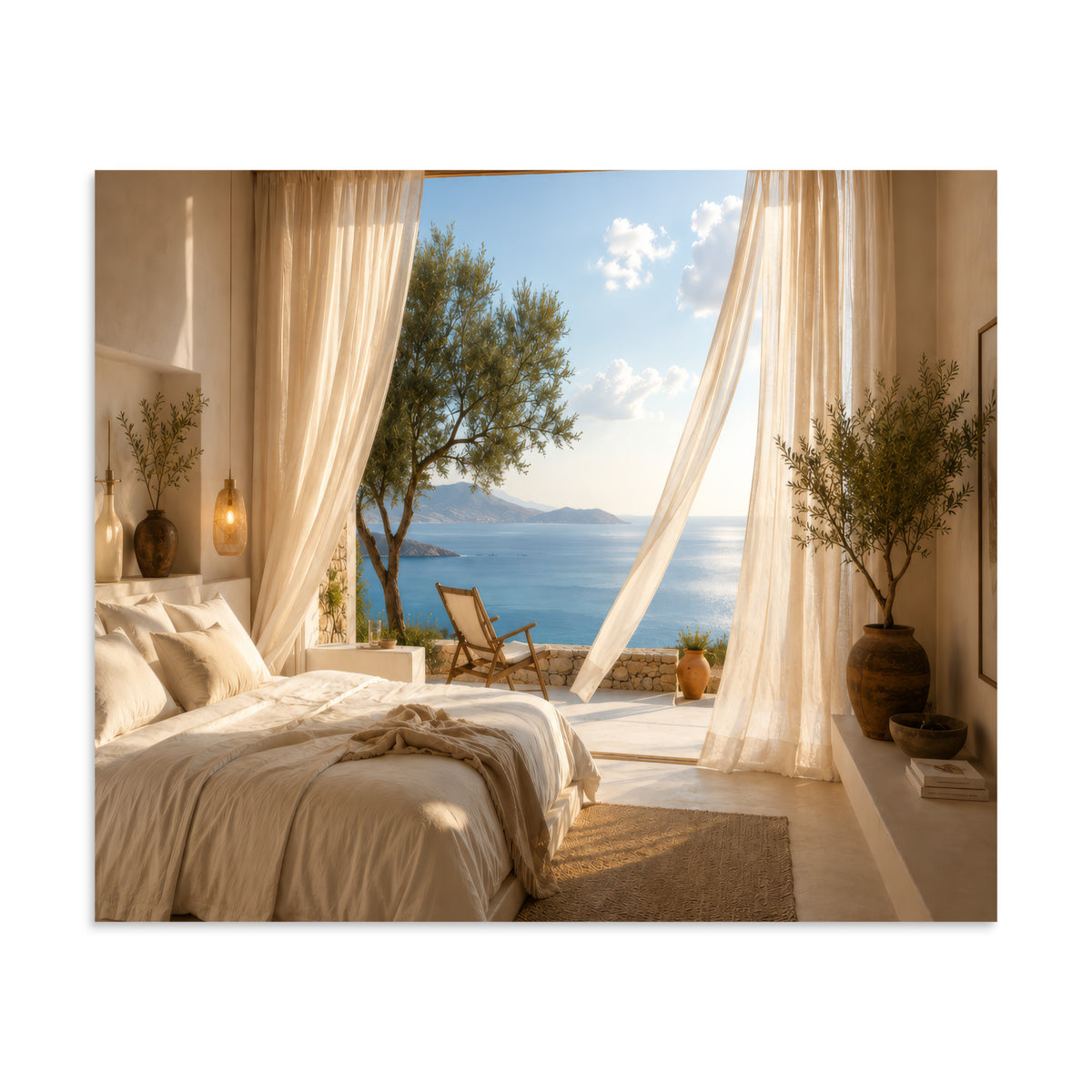Illustrated poster of Chalkidiki's coastline and natural landscape, 20″×24″ size.