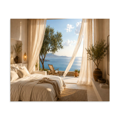 Illustrated poster of Chalkidiki's coastline and natural landscape, 20″×24″ size.