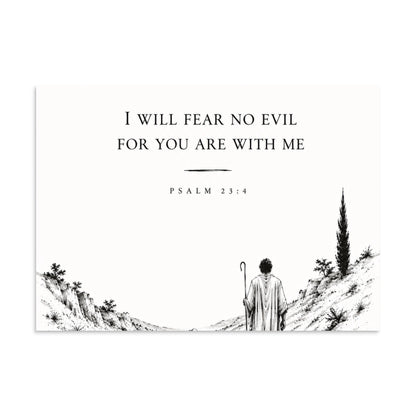 Scripture poster featuring Psalm 23:4, 20″×28″ size.