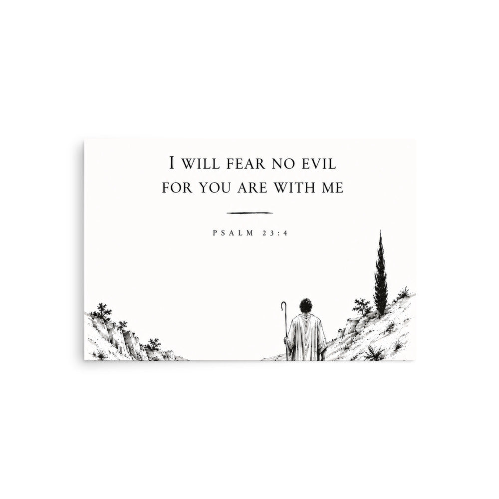 Scripture poster featuring Psalm 23:4 — additional product photo.