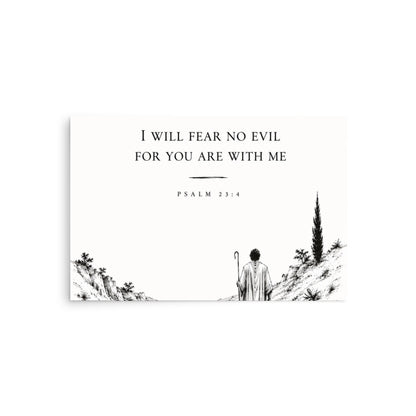 Scripture poster featuring Psalm 23:4 — additional product photo.