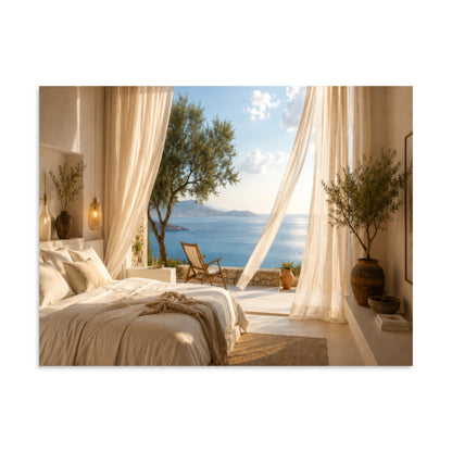 Illustrated poster of Chalkidiki's coastline and natural landscape — additional product photo.