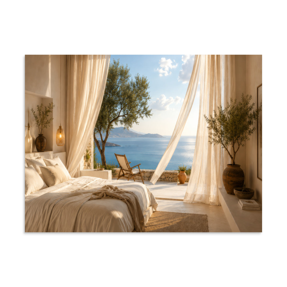 Illustrated poster of Chalkidiki's coastline and natural landscape — additional product photo.