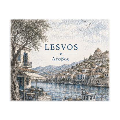 Lesvos destination poster from the Hellenic Sketch Archive collection.