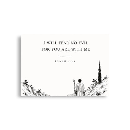 Scripture poster featuring Psalm 23:4, A1 (23.3″×33.1″) size.
