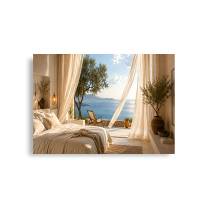 Illustrated poster of Chalkidiki's coastline and natural landscape, A1 (23.3″×33.1″) size.