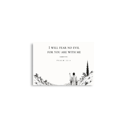 Scripture poster featuring Psalm 23:4, A2 (16.5″×23.3″) size.