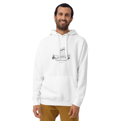 Unisex hoodie featuring the Know Thyself design, XL size.