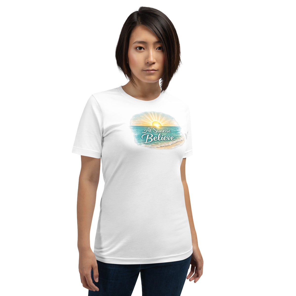Unisex T-shirt featuring a Dream & Believe design, 2XL size.